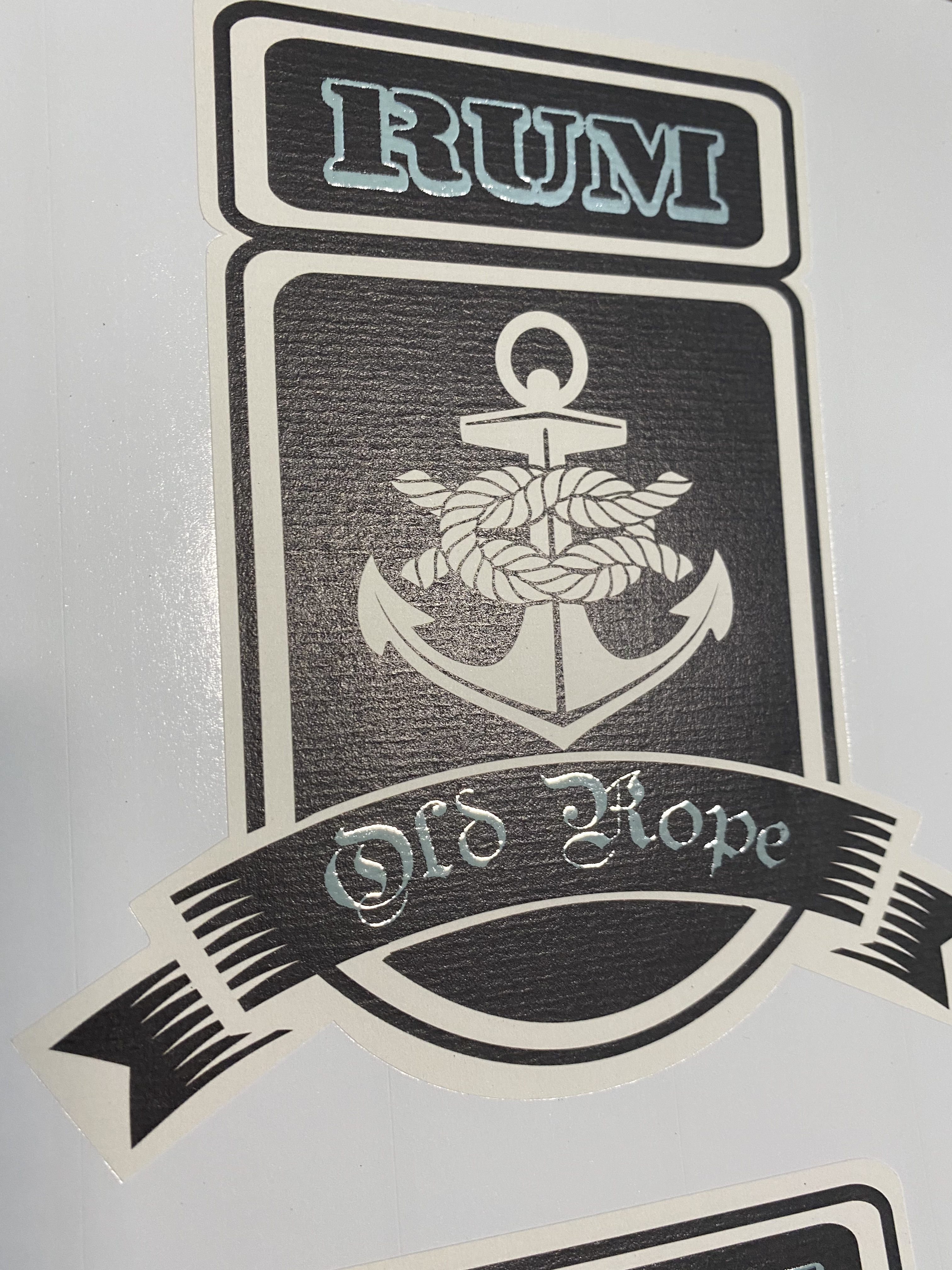 Etiket met foliedruk