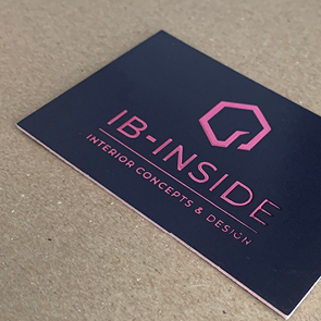 Visitekaartje met spotlak drukken