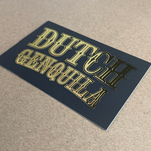 Visitekaartje met goudfolie