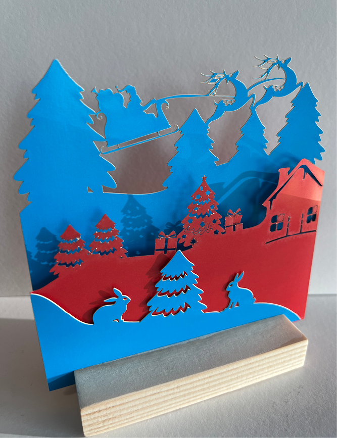 Laser gesneden kerstkaarten